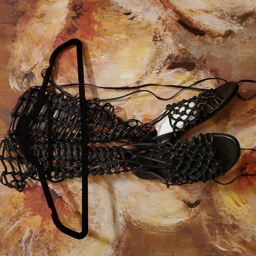 Sz 36, 38 and 38.5 NIB $1550 Alumnae gladiator leather laced up sandals